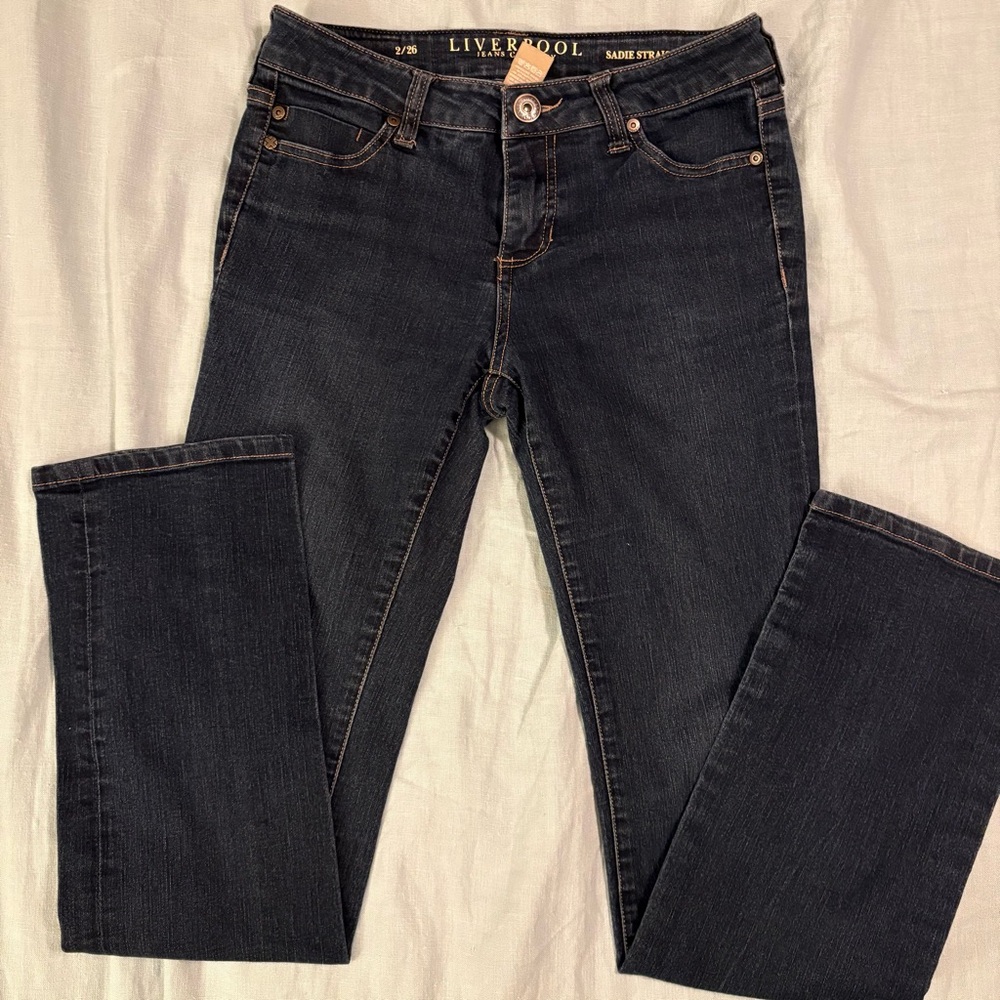 Liverpool Women's Dark Blue Straight Leg Jeans
